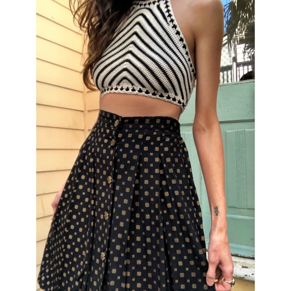 Vintage button front skirt